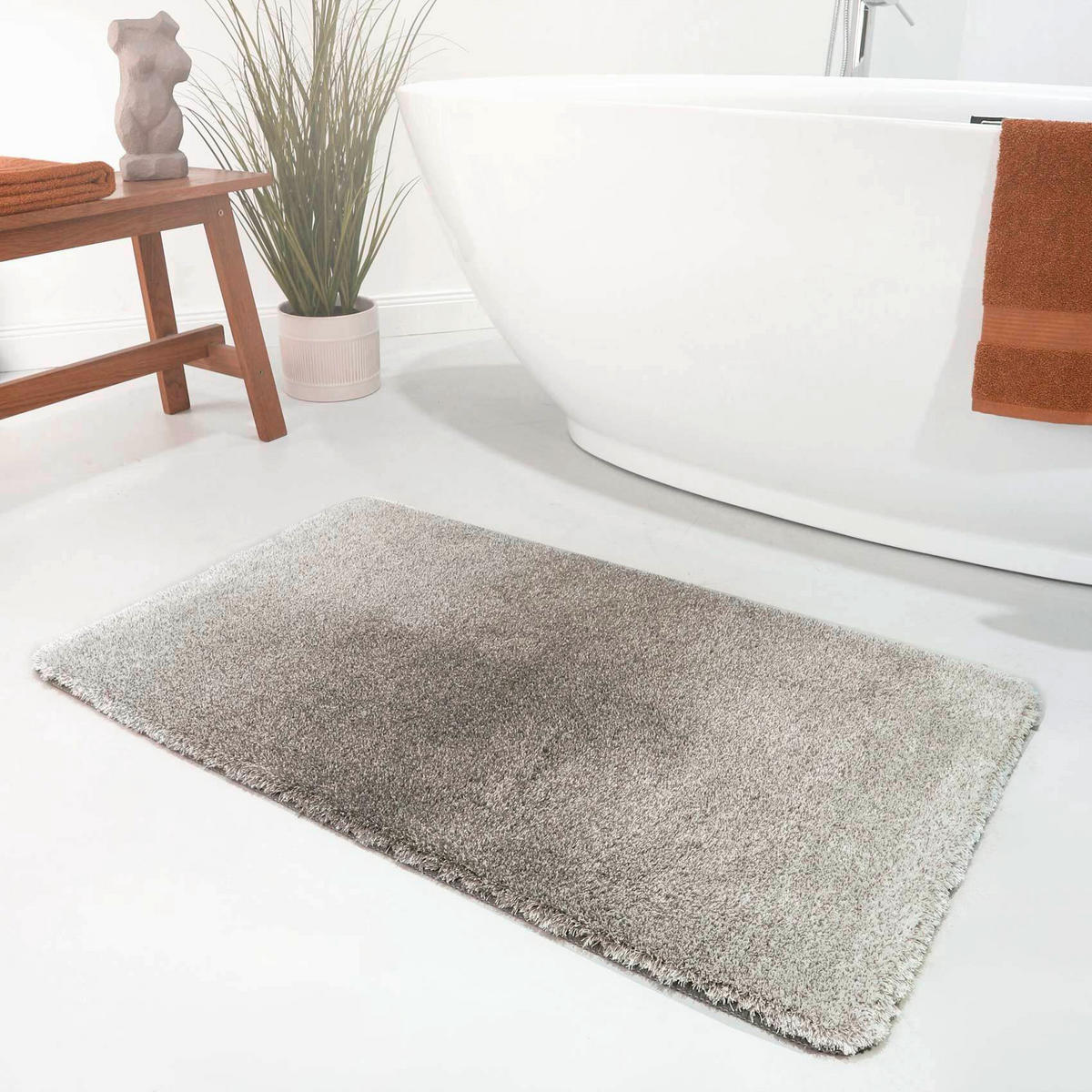 BADTEPPICH Taupe 60/100 cm  - Taupe, Basics, Kunststoff/Textil (60/100cm) - WECON HOME