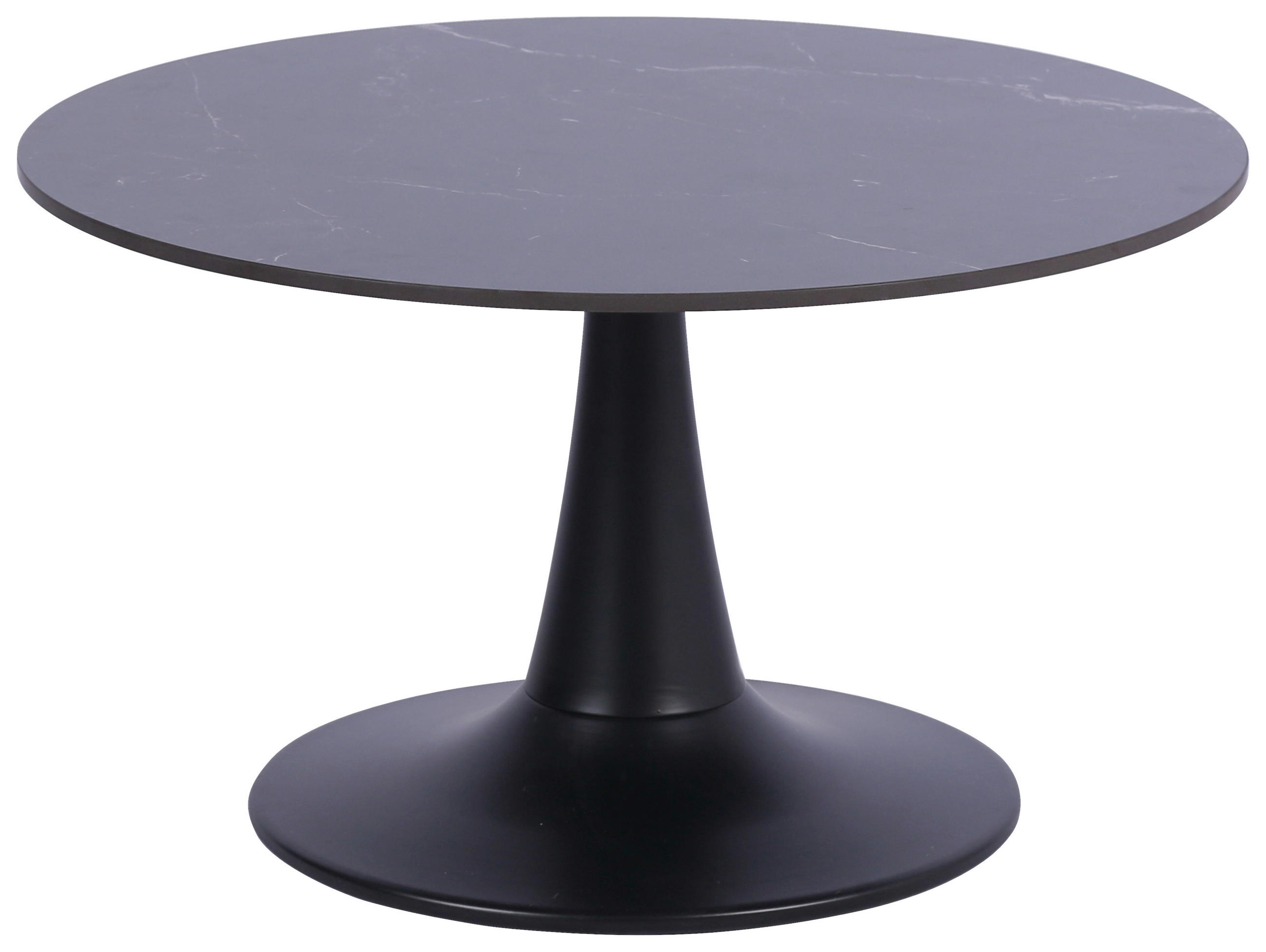COUCHTISCH 70/70/40 cm rund Schwarz  - Schwarz, Basics, Keramik/Metall (70/70/40cm) - Stylife