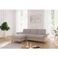 ECKSOFA ROCHELLE E in Flachgewebe Greige  164/251 cm  - Greige/Schwarz, KONVENTIONELL, Textil/Metall (164/251cm) - Sit & More