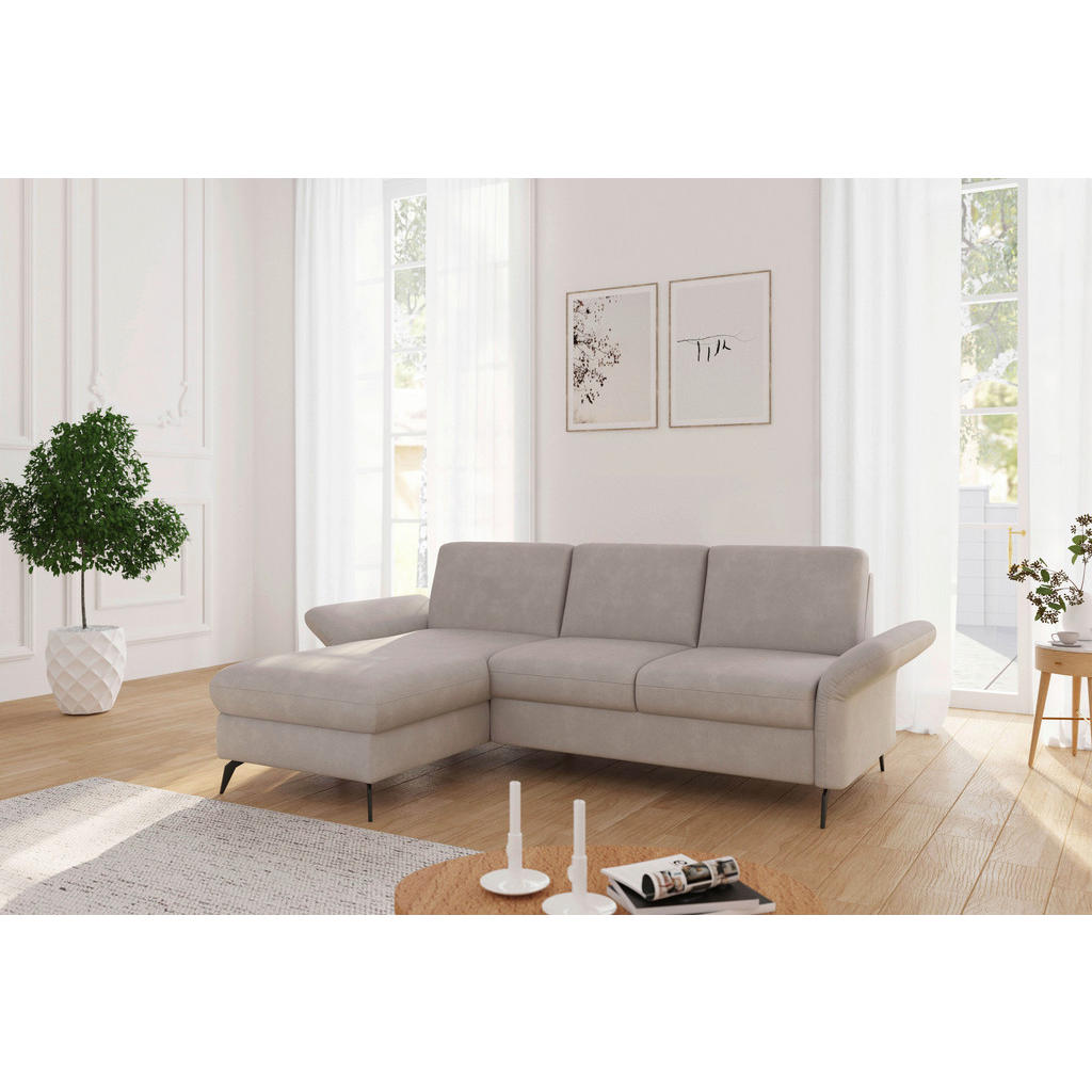 Sit & More ROHOVÁ SEDAČKA, textil, sivobéžová