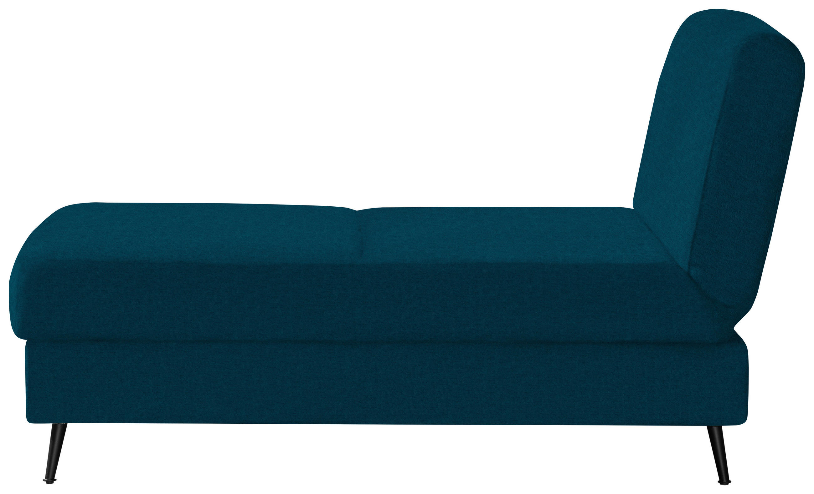 SCHLAFSOFA Webstoff Petrol  - Petrol/Schwarz, Modern, Textil/Metall (205/90/92cm) - Novel