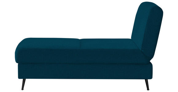 SCHLAFSOFA  in Webstoff Petrol  - Petrol/Schwarz, MODERN, Textil/Metall (205/90/92cm) - Novel