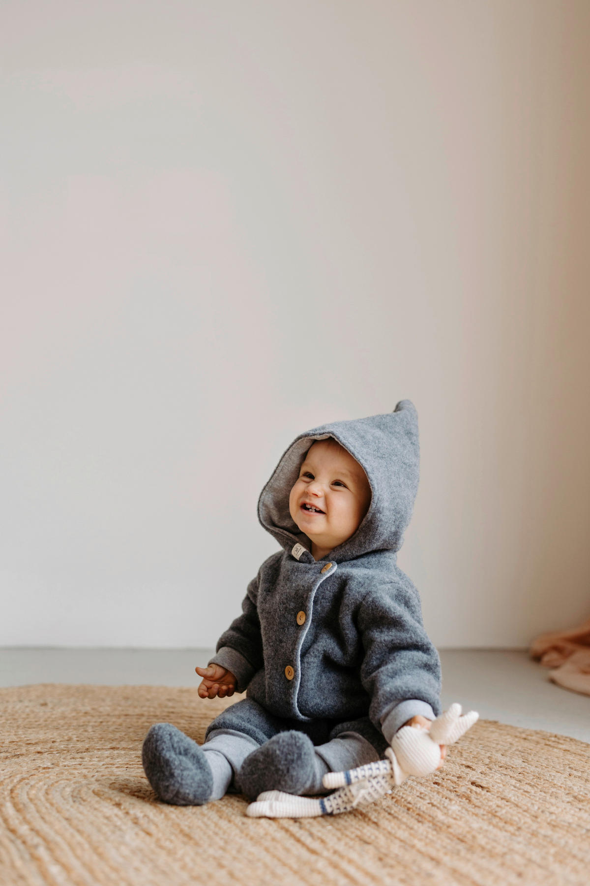 OVERALL - Anthrazit, Natur, Textil (GR 62/68null) - Naturkind