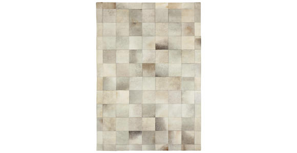 LEDERTEPPICH 80/150 cm Hellgrau - Hellgrau, Basics, Leder/Textil (80/150cm) - Linea Natura
