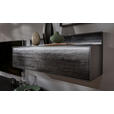 WOHNWAND  in Anthrazit  308/151/49 cm  - Anthrazit/Schwarz, Design, Glas/Holz (308/151/49cm) - Johann Jakob