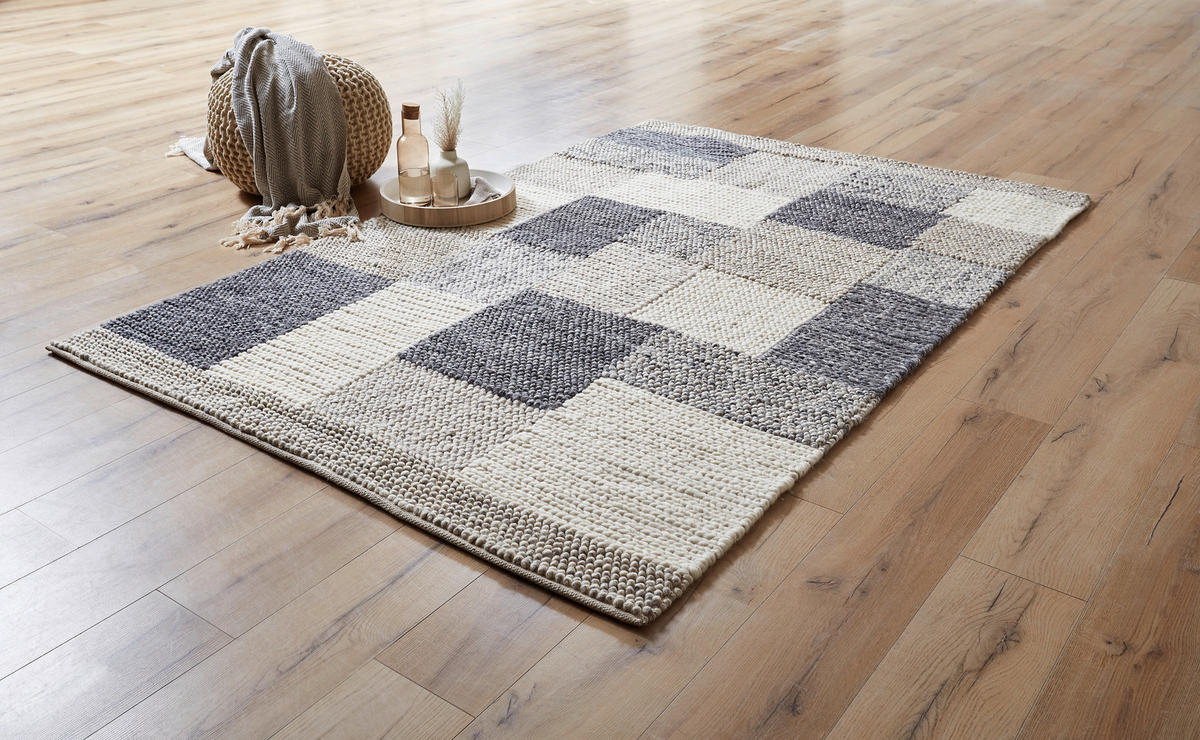 HANDWEBETEPPICH Nordic 130/190 cm Nordic  - Grau, Natur, Textil (130/190cm) - Linea Natura