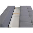 BOXSPRINGSOFA in Chenille Grau  - Schwarz/Grau, MODERN, Kunststoff/Textil (210/72/105cm) - Cantus