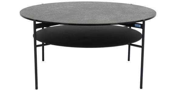 COUCHTISCH in Metall, Glas, Keramik 85/85/41 cm  - Schwarz, Design, Glas/Keramik (85/85/41cm) - Novel