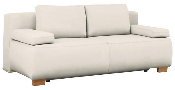 BOXSPRINGSOFA in Webstoff Creme  - Creme/Naturfarben, MODERN, Holz/Textil (205/93/108cm) - Venda