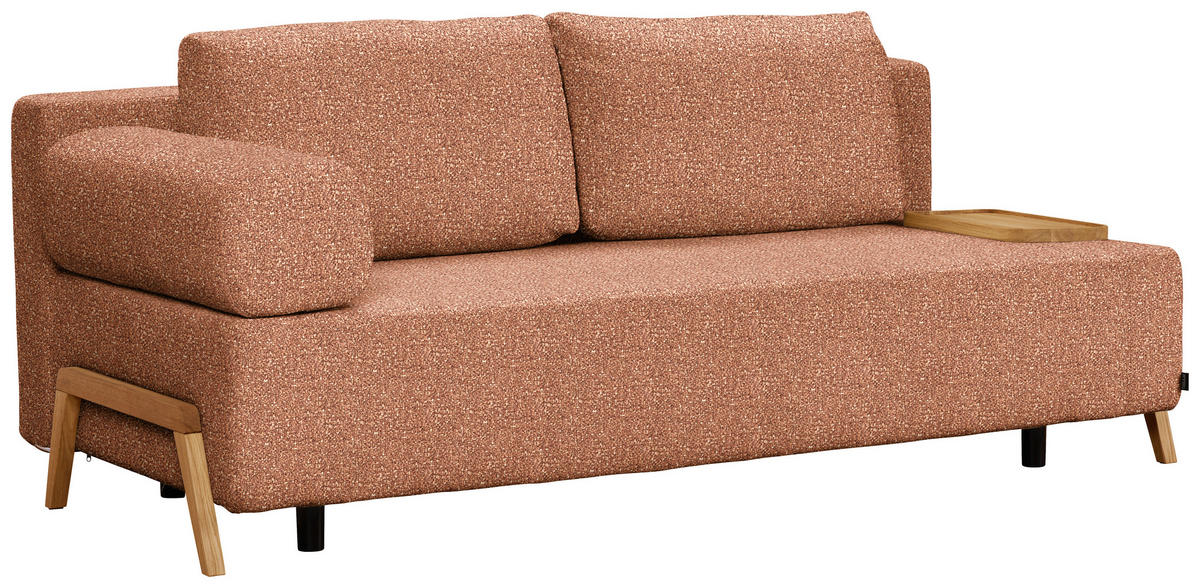 SCHLAFSOFA in Holz, Textil Cognac  - Cognac/Naturfarben, Design, Holz/Textil (211/88/102cm) - Niels Andersson