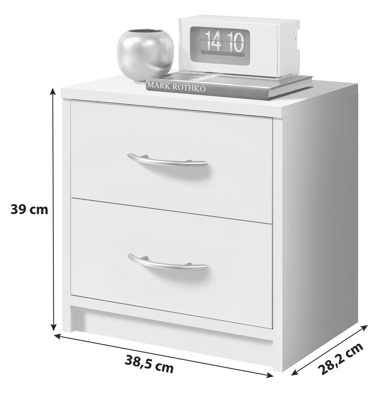 NOČNÍ STOLEK, Sonoma dub, 38,5/39/28,2 cm - šedá/černá, Basics, kompozitní dřevo/plast (38,5/39/28,2cm) - P & B
