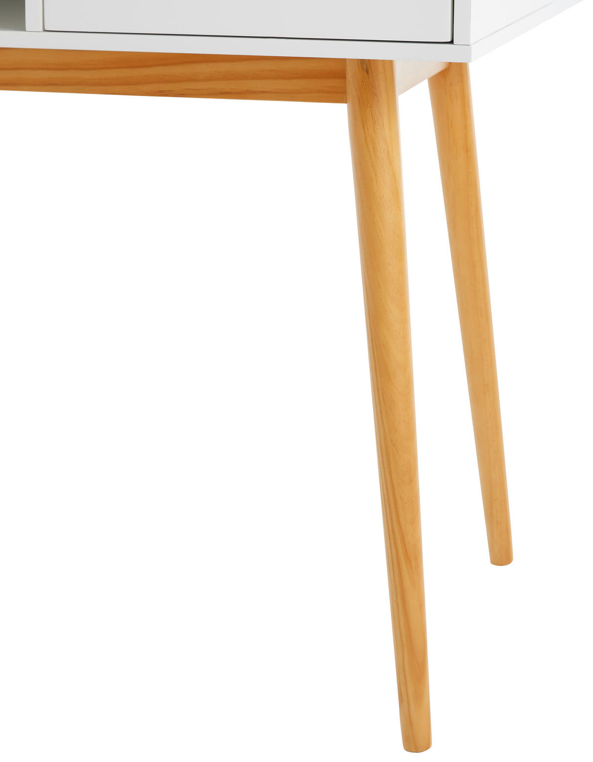MASĂ DE SCRIS in lemn, material pe bază de lemn  - alb/culoare natur, Modern, lemn/material pe bază de lemn (120/55/80cm) - PBJ