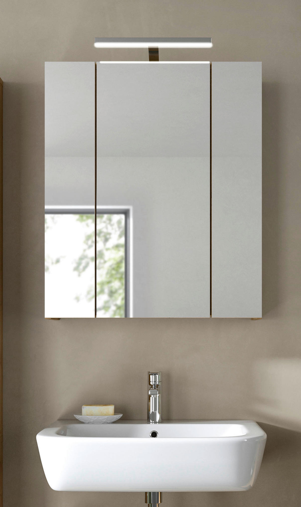 SPIEGELSCHRANK 60/70/18 cm  - Eiche Artisan, Basics, Holzwerkstoff (60/70/18cm) - MID.YOU