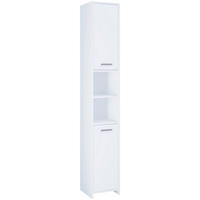HOCHSCHRANK 30/190/30,4 cm  - Weiss/Grau, Modern, Holzwerkstoff/Kunststoff (30/190/30,4cm) - MID.YOU