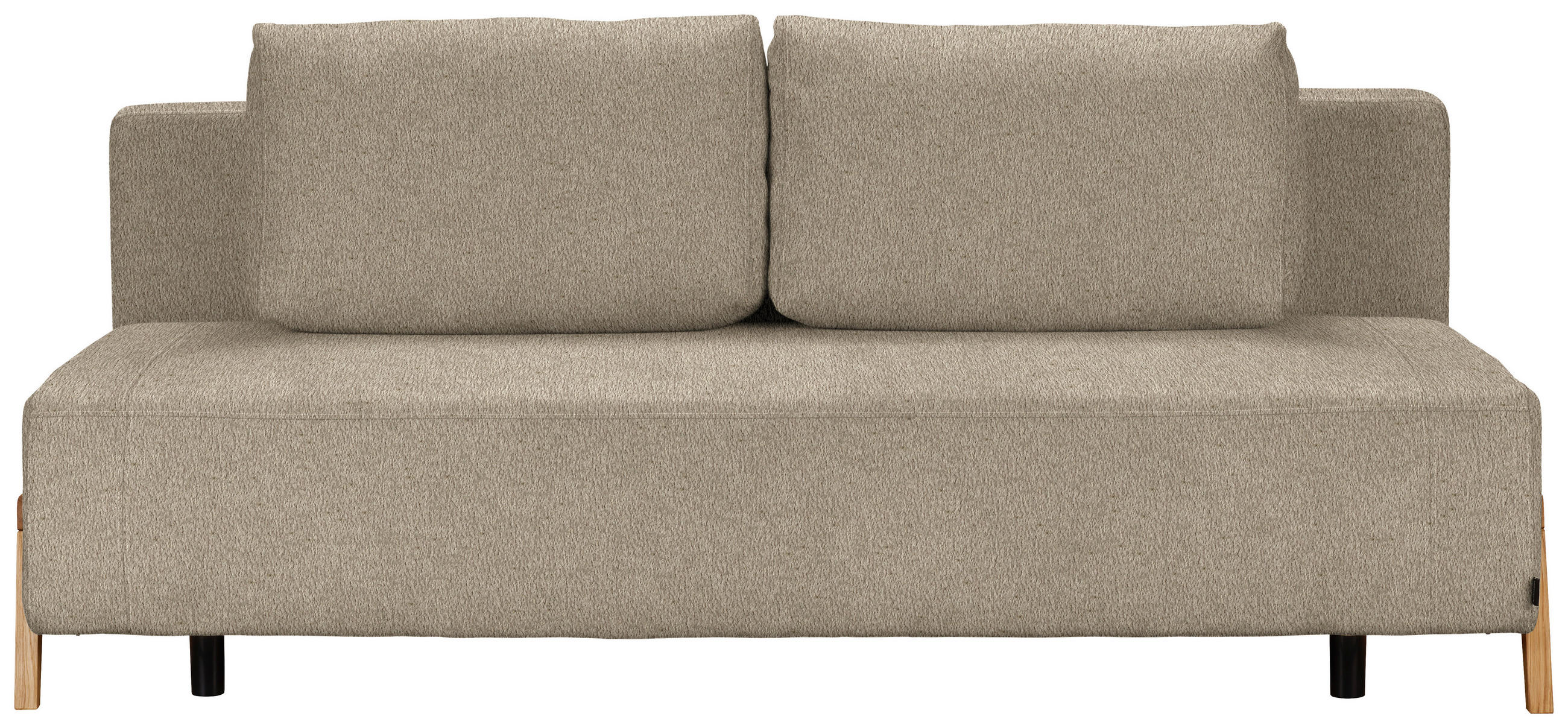 SCHLAFSOFA Teddystoff Greige  - Greige/Naturfarben, Design, Holz/Textil (211/88/102cm) - Niels Andersson