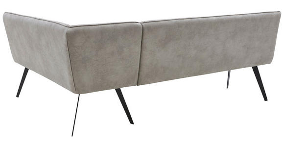 ECKBANK 228/170 cm in Schwarz, Hellgrau - Hellgrau/Schwarz, Design, Textil/Metall (228/170cm) - Voleo
