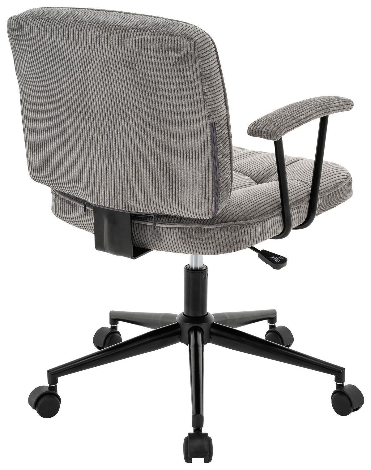 VRTLJIVI STOL kovina, tekstil siva, črna  - črna/siva, Design, kovina/umetna masa (59/78-86/58cm) - Xora