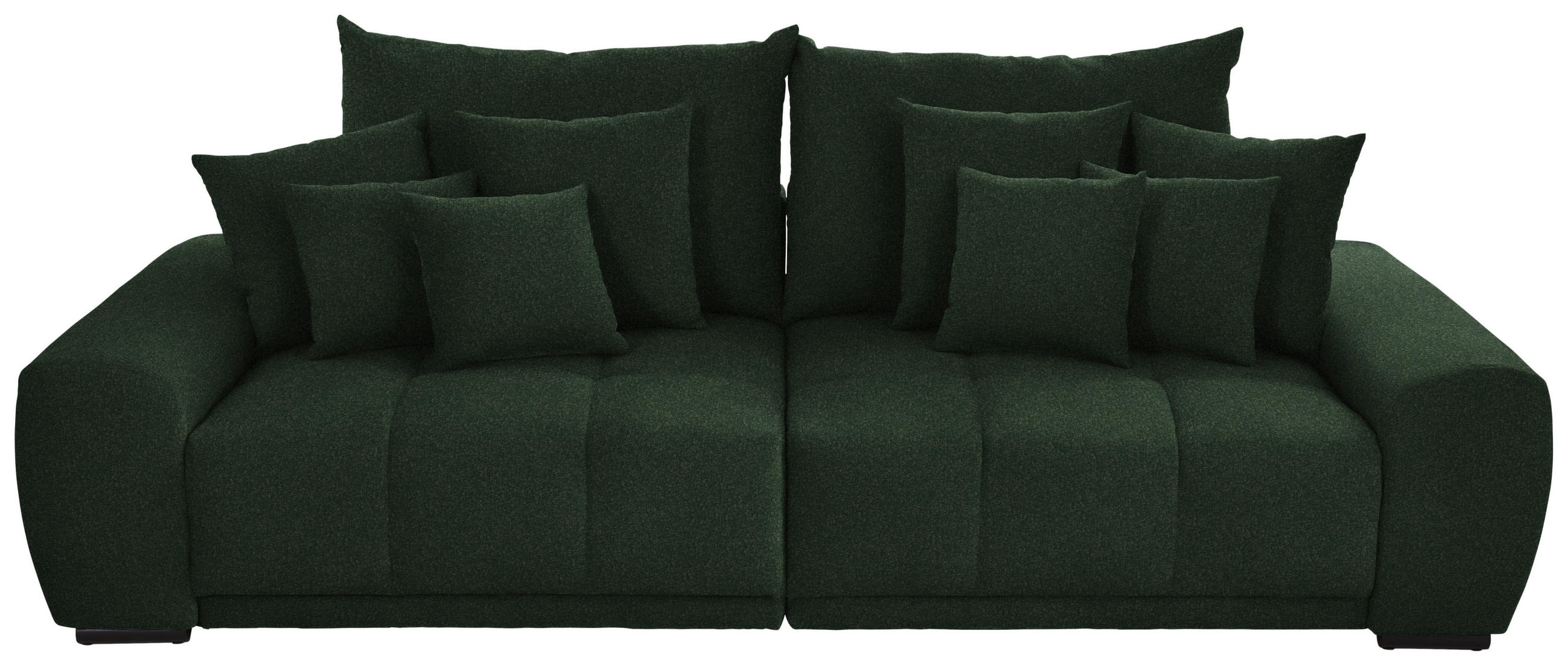 BIGSOFA Samt Dunkelgrün  - Dunkelgrün/Schwarz, KONVENTIONELL, Holz/Textil (280/67/120cm) - Carryhome