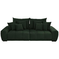 BIGSOFA in Samt Dunkelgrün  - Dunkelgrün/Schwarz, Konventionell, Holz/Textil (280/67/120cm) - Carryhome