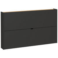 SCHUHKIPPER GW-Ameca  in 140/83/18 cm  - Eichefarben/Schwarz, Design, Holzwerkstoff/Metall (140/83/18cm)