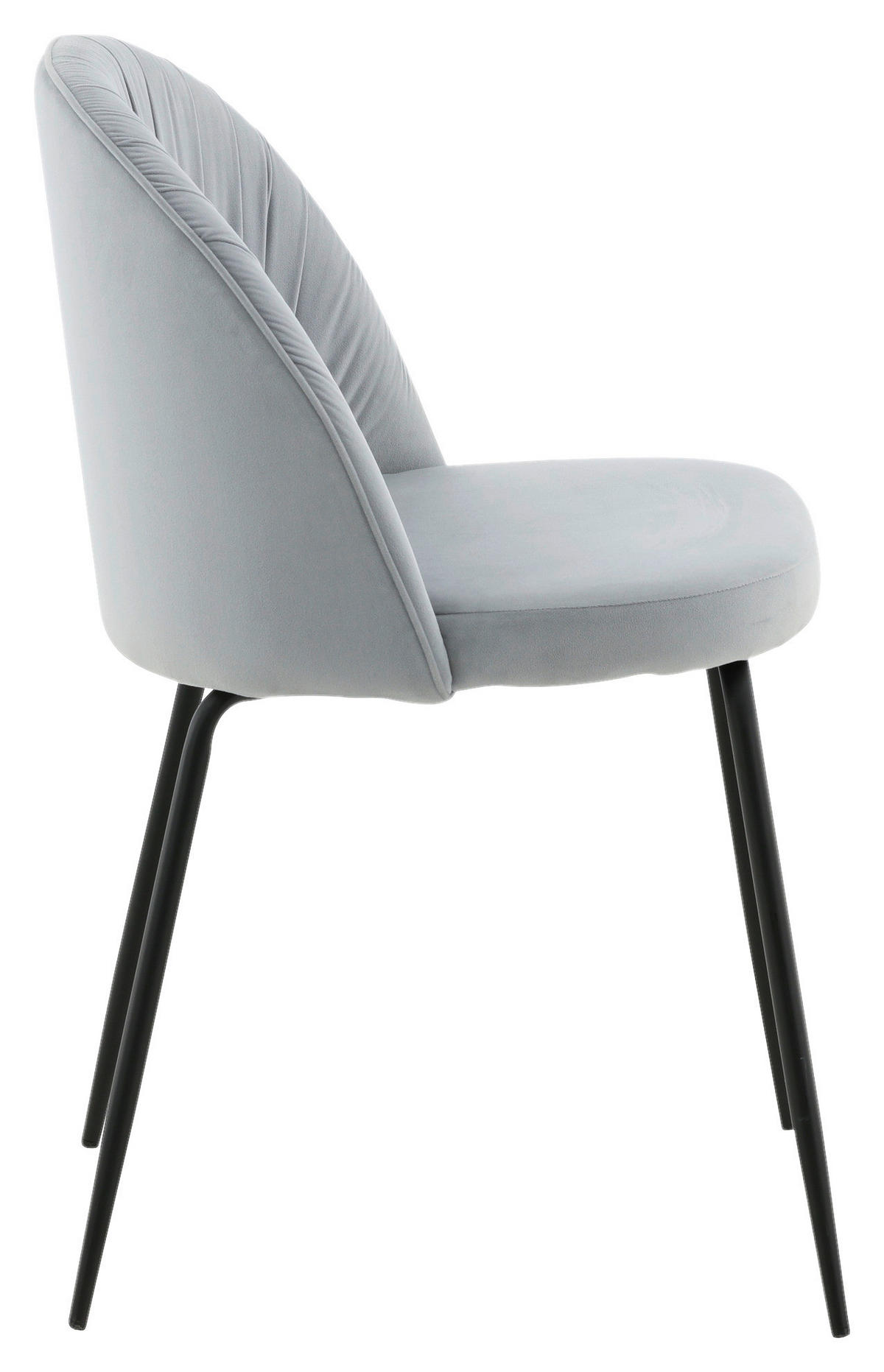 STUHL-SET  in Stahl  - Hellgrau, Design, Textil/Metall (49/79.5/50cm) - Livetastic