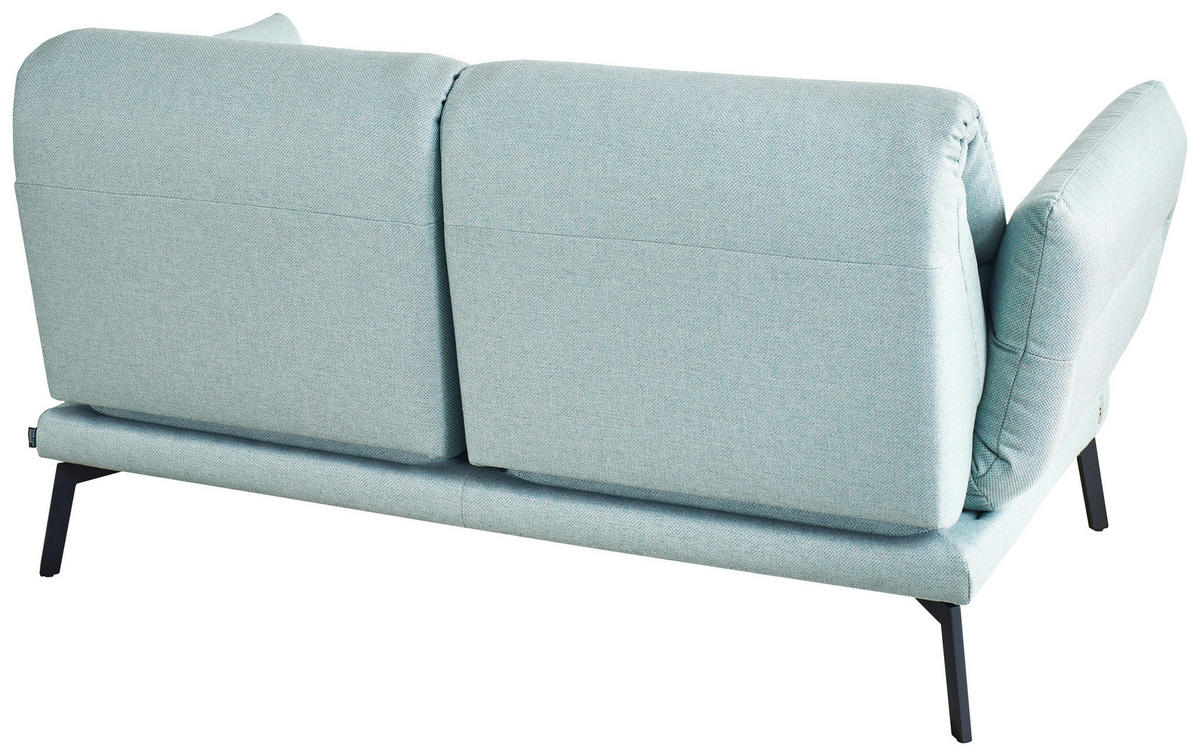 2-SITZER-SOFA Flachgewebe Blau  - Blau/Schwarz, Design, Textil/Metall (178-226/83-113/96-177cm) - Dieter Knoll
