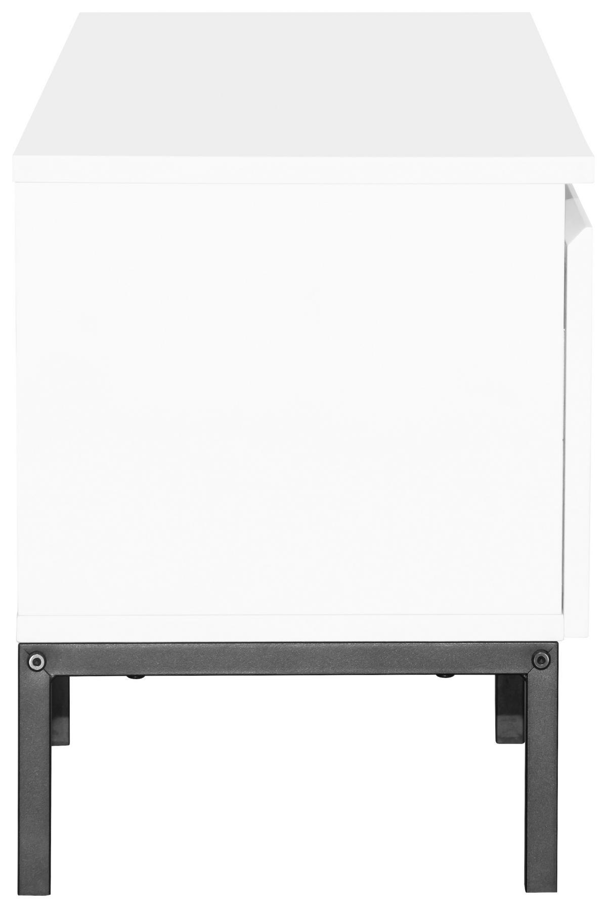 LOWBOARD  in 180/46/35 cm  - Schwarz/Weiß, Design, Holzwerkstoff/Metall (180/46/35cm) - Hom`in