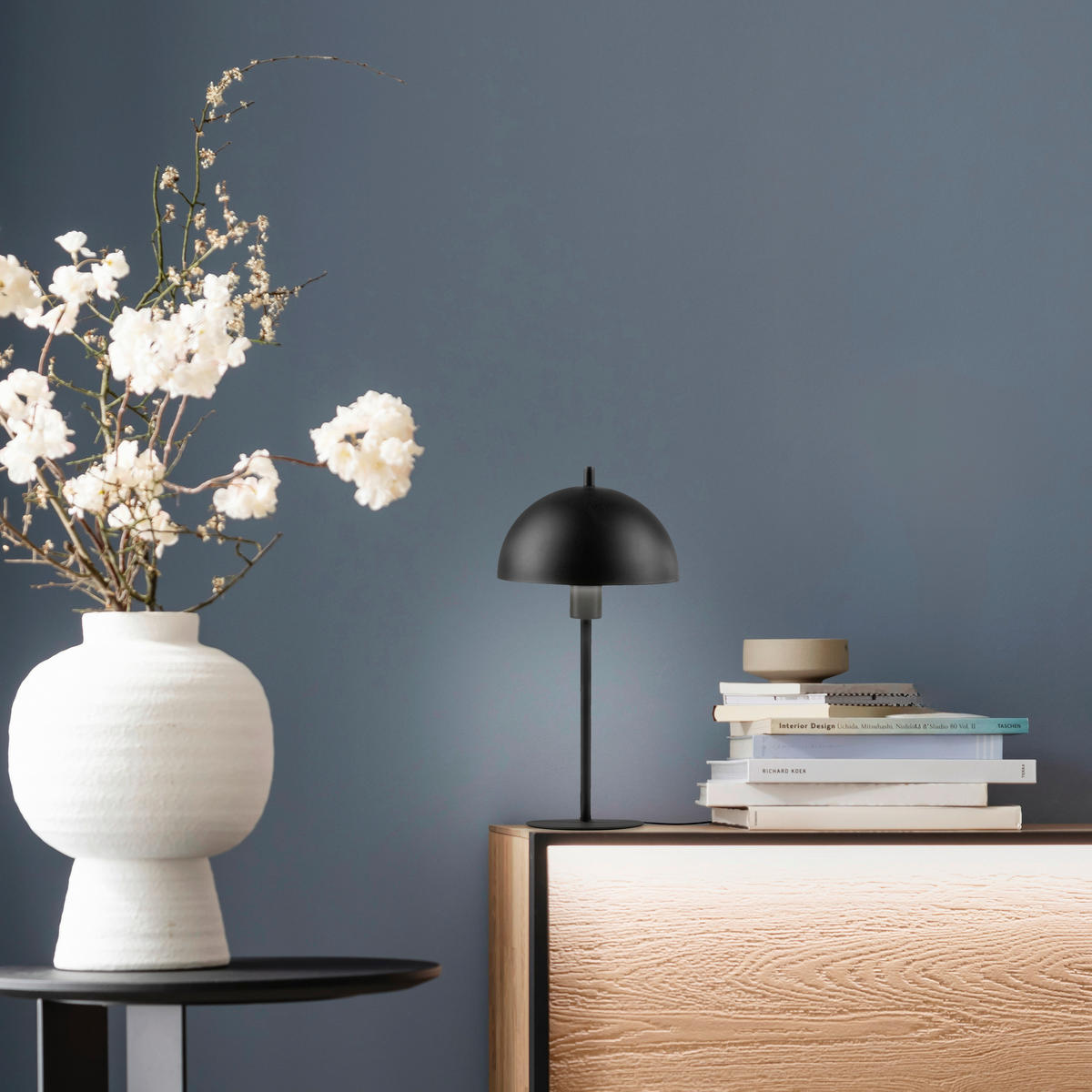 LED-TISCHLEUCHTE SW ALI 18/18/33,5 cm   - Schwarz, Design, Glas/Kunststoff (18/18/33,5cm) - Schöner Wohnen