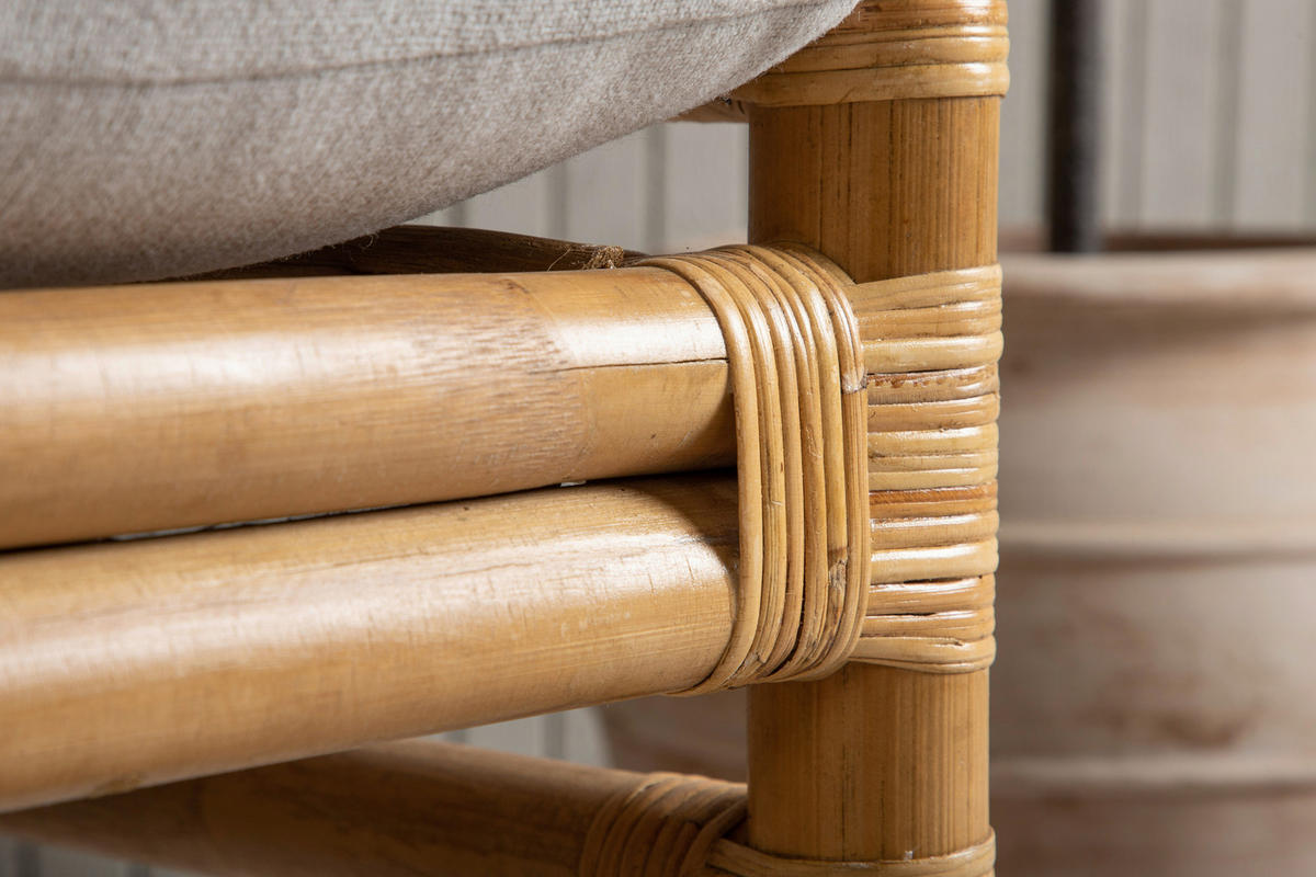 LOUNGESESSEL in Holz Hellbraun  - Hellbraun, KONVENTIONELL, Holz/Textil (78/88/77cm) - Gardenson