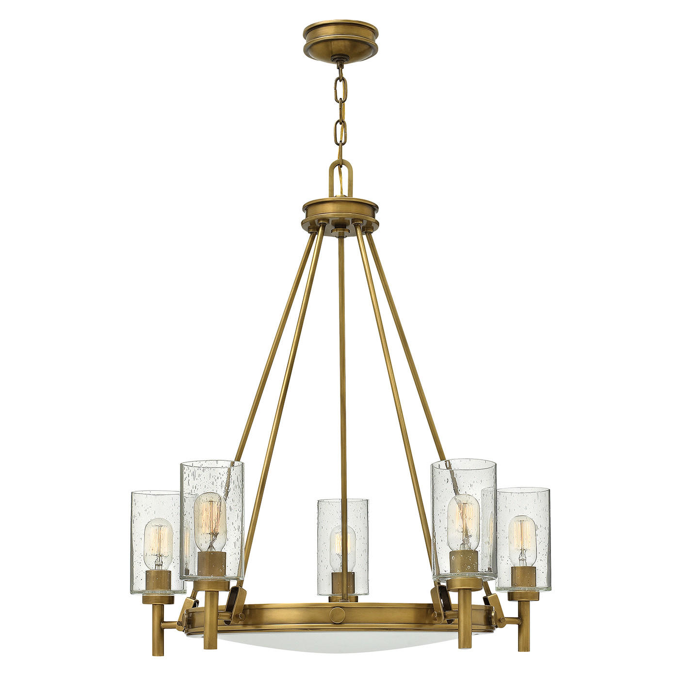 TAKKRONA Elstead HK-Collier 68.5/93.2 cm  - mässingsfärgad, Lifestyle, metall/glas (68.5/93.2cm) - Elstead Lighting