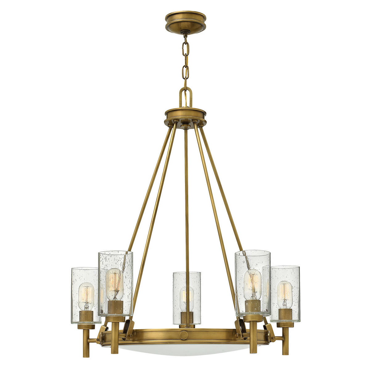 KRONLEUCHTER  68.5/93.2 cm   - Messingfarben, Lifestyle, Glas/Metall (68.5/93.2cm) - Elstead Lighting