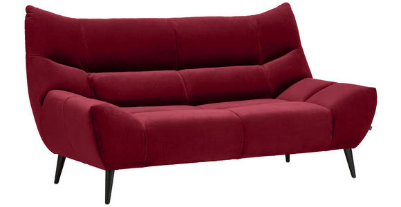 2-SITZER-SOFA in Mikrofaser Rot  - Rot/Schwarz, Design, Textil/Metall (193/106/101cm) - Xora