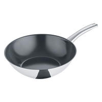 WOK, vrstva z keramiky, 30 cm  - vysoce lesklá šedá, Basics, kov (30cm) - Berndes