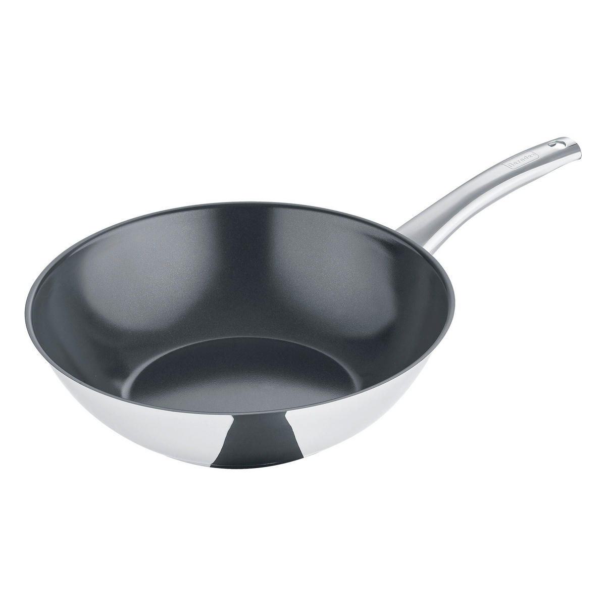 WOK, vrstva z keramiky, 30 cm  - vysoce lesklá šedá, Basics, kov (30cm) - Berndes