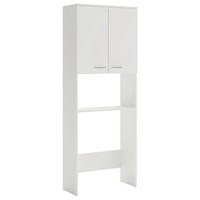 WASCHMASCHINENSCHRANK 70,3/188,6/32,6 cm  in Weiß  - Silberfarben/Weiß, Design, Holzwerkstoff/Kunststoff (70,3/188,6/32,6cm) - MID.YOU