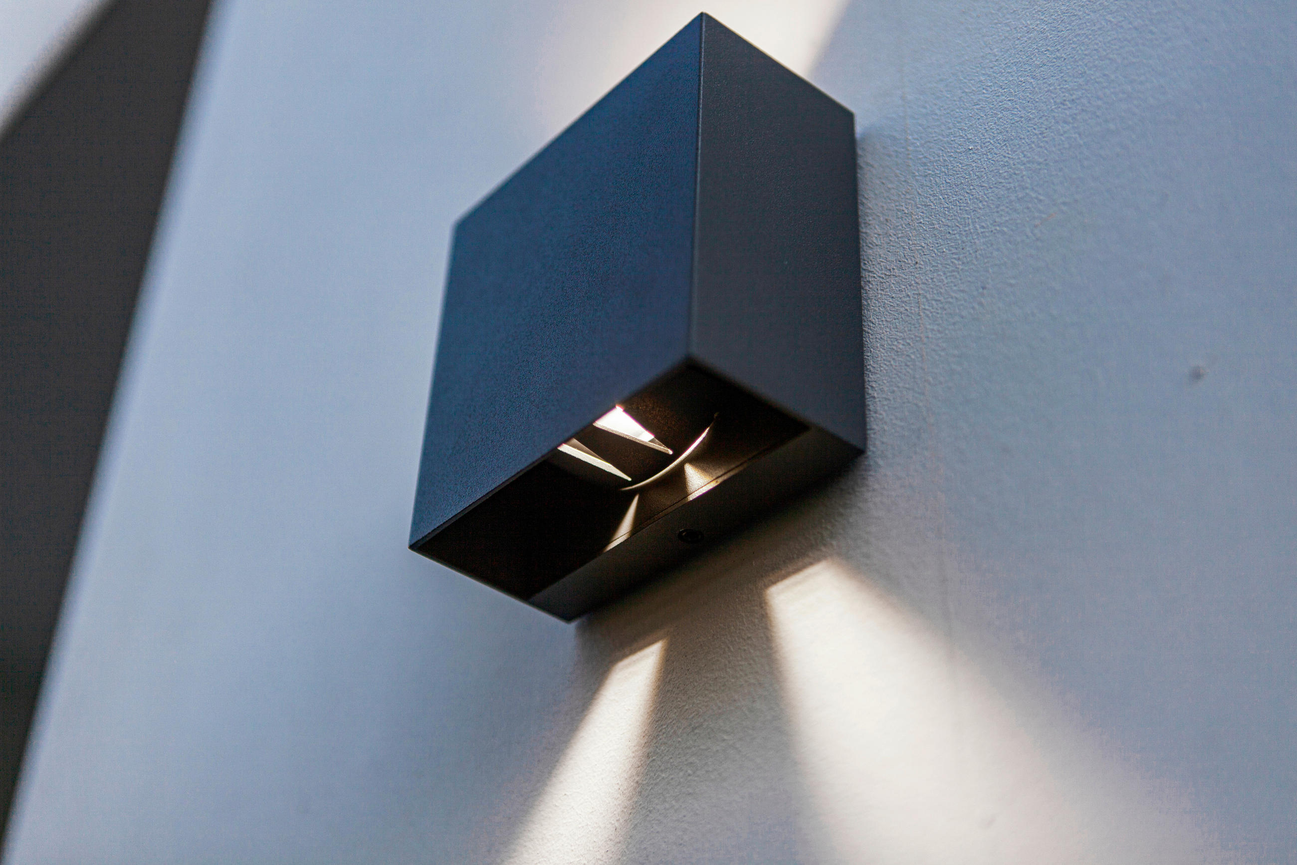 AUßENWANDLEUCHTE Gemini Beams 11/11/6 cm   - Anthrazit, Basics, Metall (11/11/6cm)