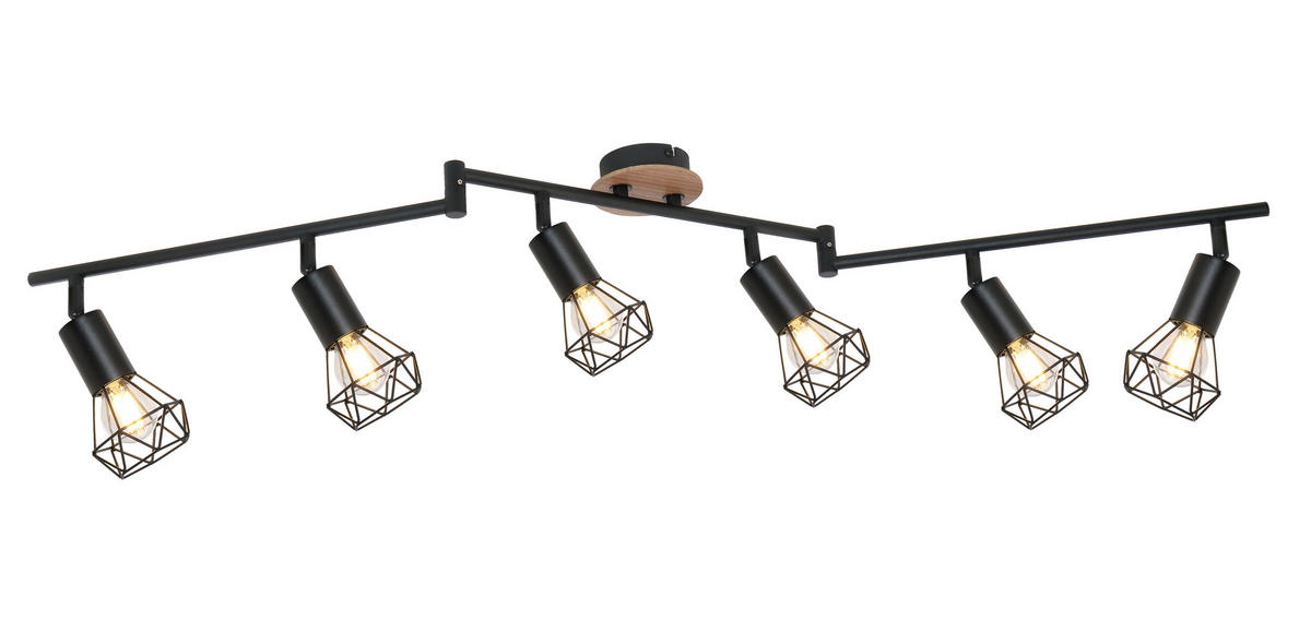 SPOTLIGHT 116/10/24,5 cm   - brun/svart, Basics, metall/trä (116/10/24,5cm) - Globo