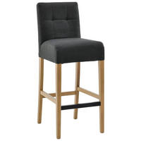 BÁRSZÉK textil antracit  - tölgyfa színű/antracit, Konventionell, textil/fa (42/102/53cm) - Carryhome