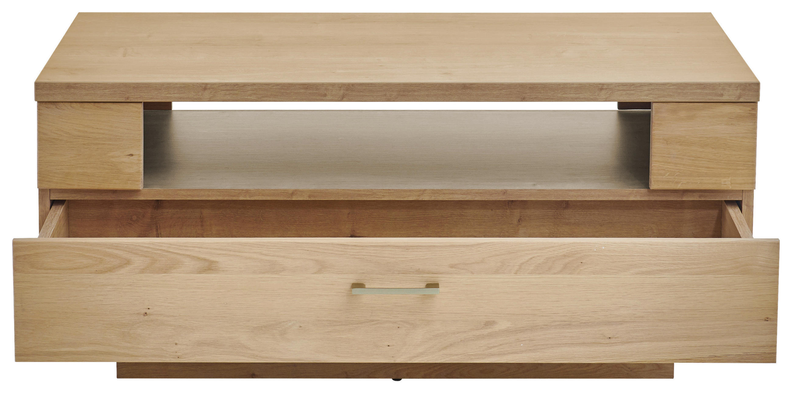 Thumbnail - Livetastic Couchtisch, Alteiche, Metall, 1 Schublade(n) Schubladen, rechteckig, Sockel, 60x45.7x100 cm, Stauraum, offene...