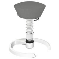 BÜROHOCKER recycel-Polyester   Weiss, Hellgrau  - Weiss/Hellgrau, Basics, Textil/Metall (55/45,66/55cm) - Aeris