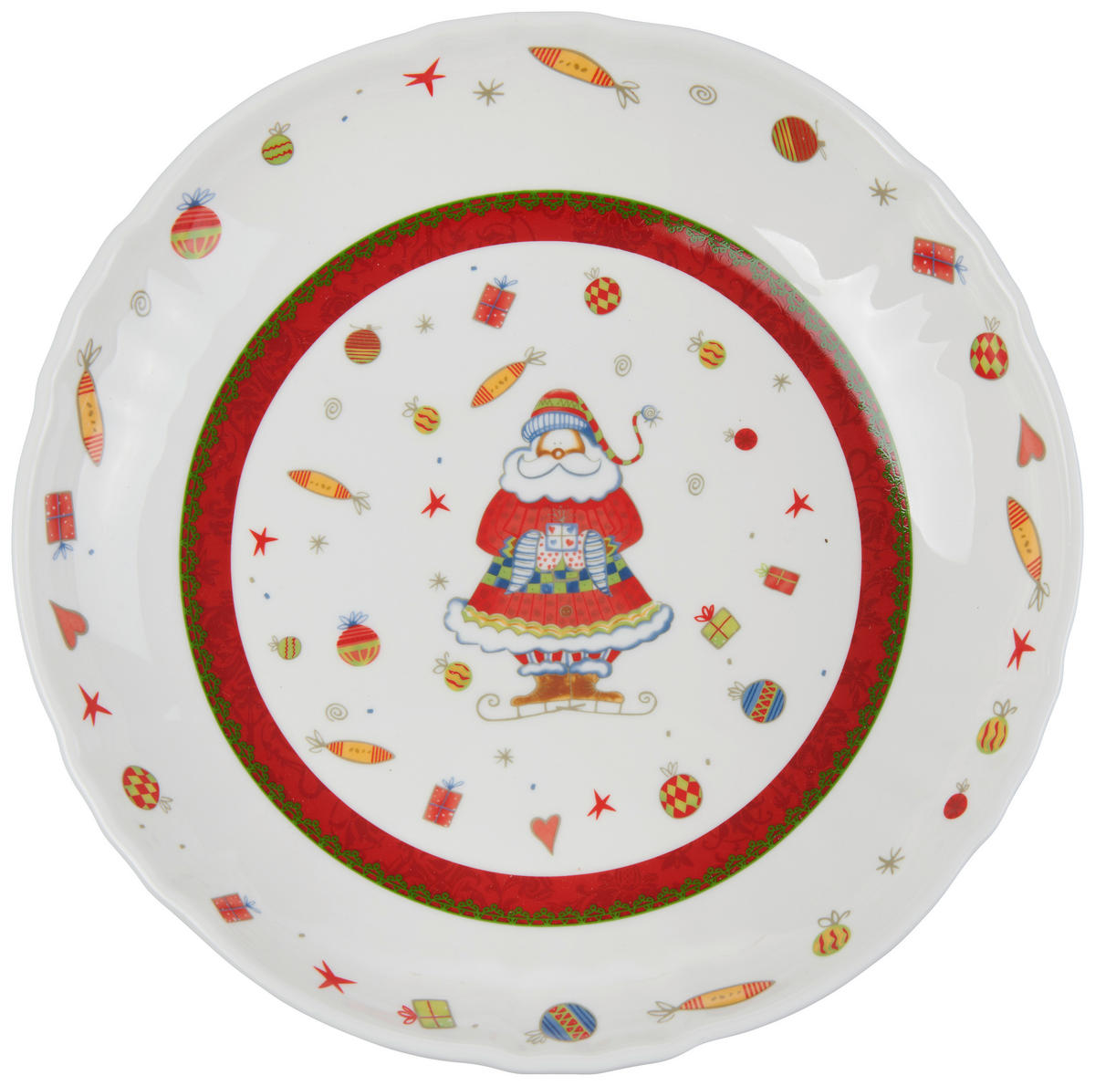 SERVÍROVACÍ PODNOS, keramika, 25 cm - vícebarevná, Basics, keramika (25cm) - X-Mas