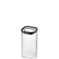 FÖRVARINGSBURK 1,4 l  - stålfärgad/svart, Basics, metall/glas (11/11/20cm) - Gefu