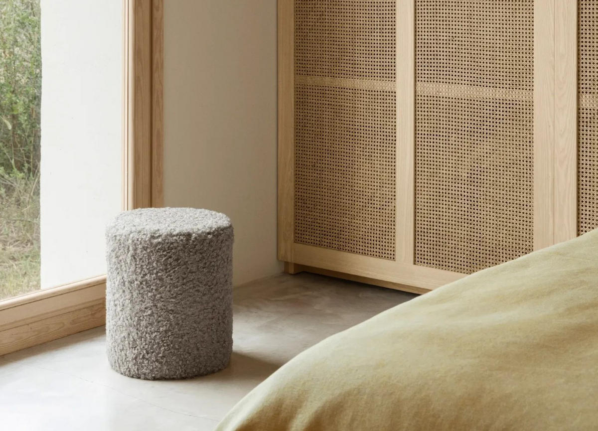 HOCKER TEDDY Hellgrau  - Hellgrau, Basics, Textil (35/40cm) - Blomus