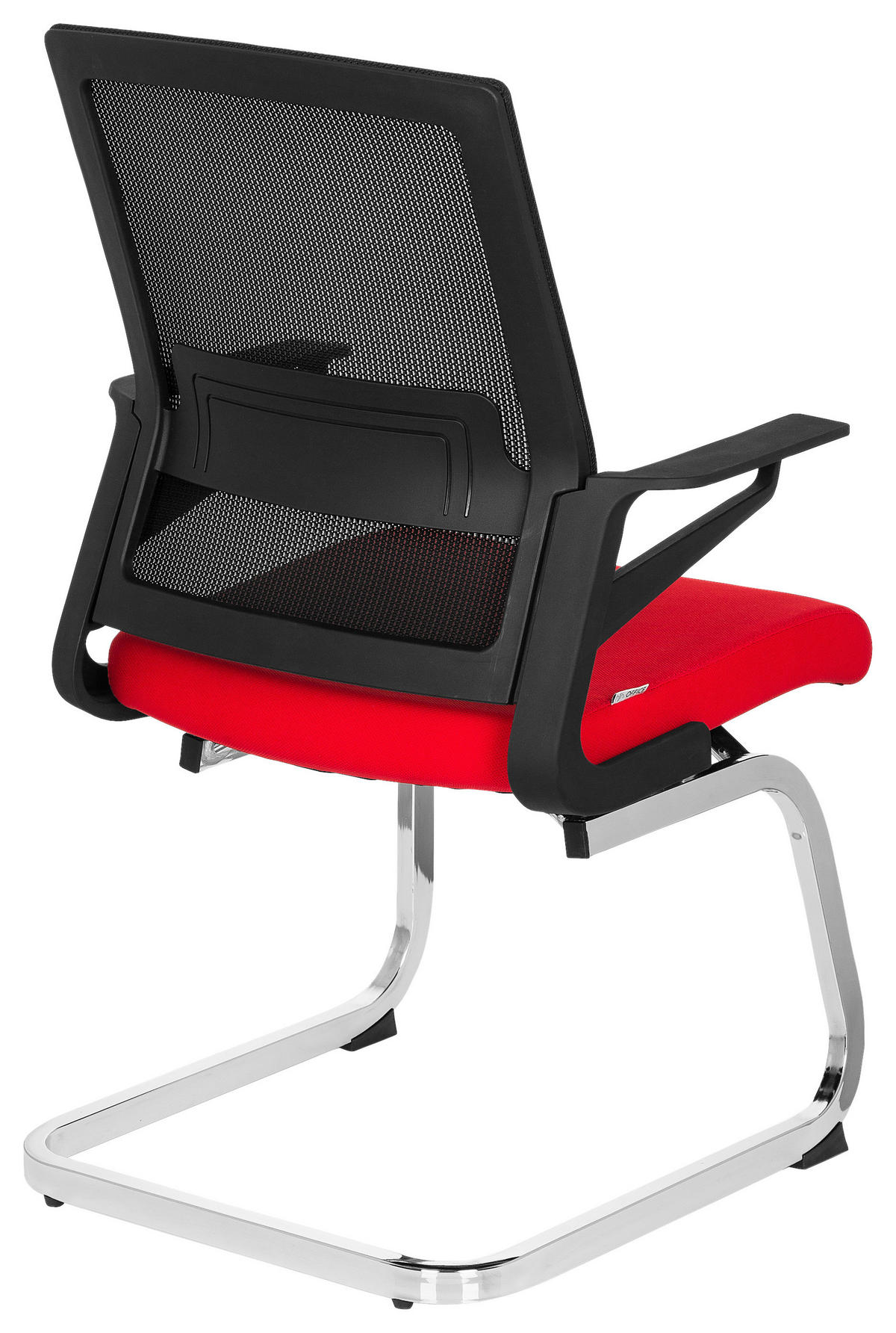 BESUCHERSTUHL Rot, Schwarz  - Chromfarben/Rot, MODERN, Kunststoff/Textil (59/95/54cm) - MID.YOU
