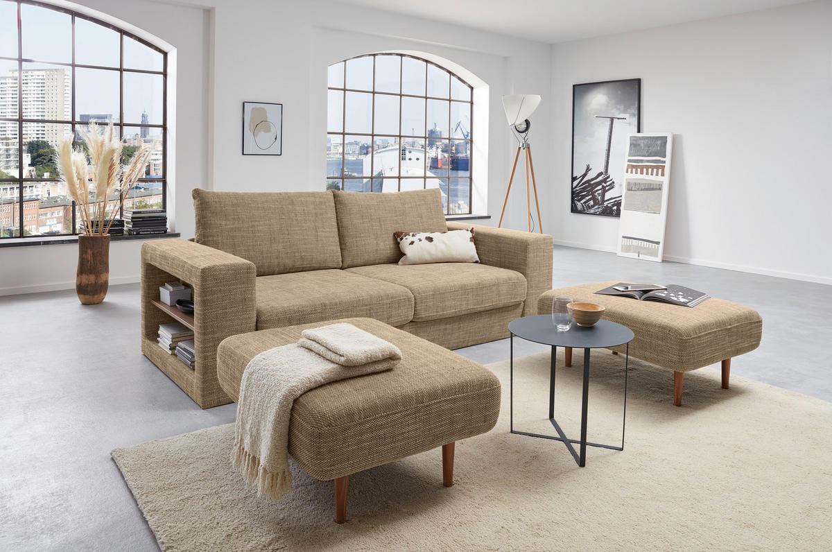 WOLFGANG BY Zweisitzer-Sofa Beige-Braun JOOP LOOKS