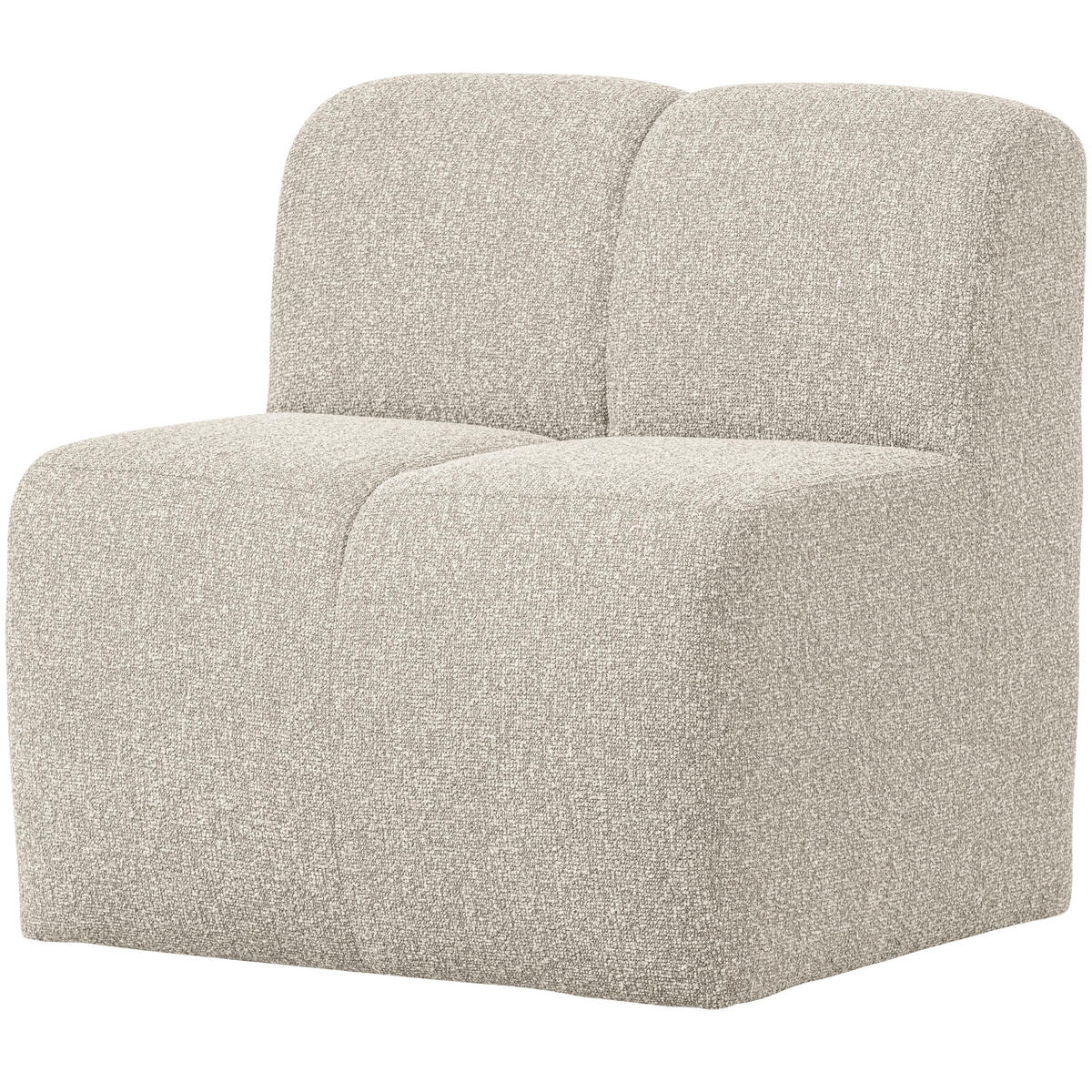 SITZBANK 84/83/73 cm Bouclé Beige Kunststoff  - Beige/Schwarz, MODERN, Kunststoff/Textil (84/83/73cm) - Livetastic
