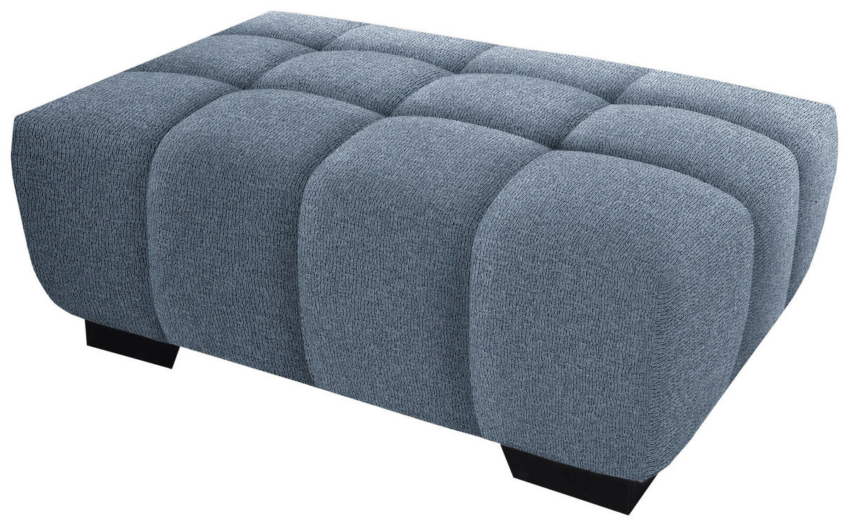 HOCKERTextil Blau  - Blau/Schwarz, Konventionell, Textil/Metall (106/40/72cm) - Hom`in