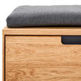 GARDEROBENBANK  in 80/47/40 cm  - Eichefarben/Anthrazit, KONVENTIONELL, Holz/Textil (80/47/40cm) - Linea Natura