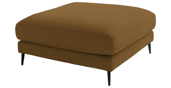ECKSOFA  in Flachgewebe Goldfarben  177/253 cm  - Goldfarben/Schwarz, Design, Textil/Metall (177/253cm) - Dieter Knoll