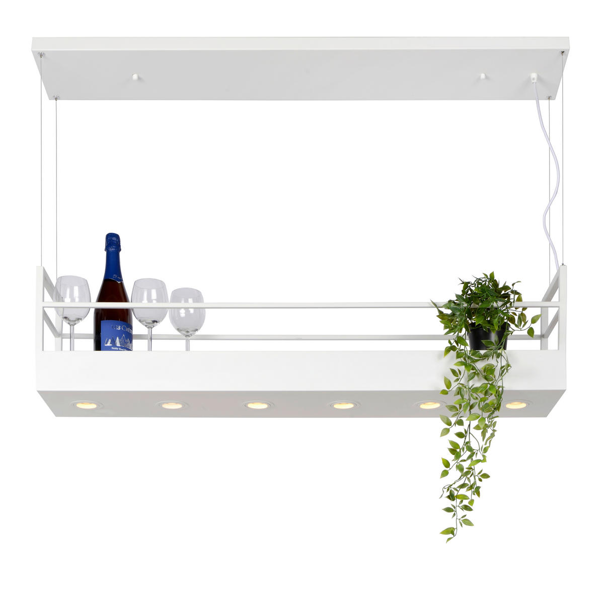 HÄNGELEUCHTE Miravelle 110/22 cm   - Weiß, MODERN, Metall (110/22cm) - Lucide